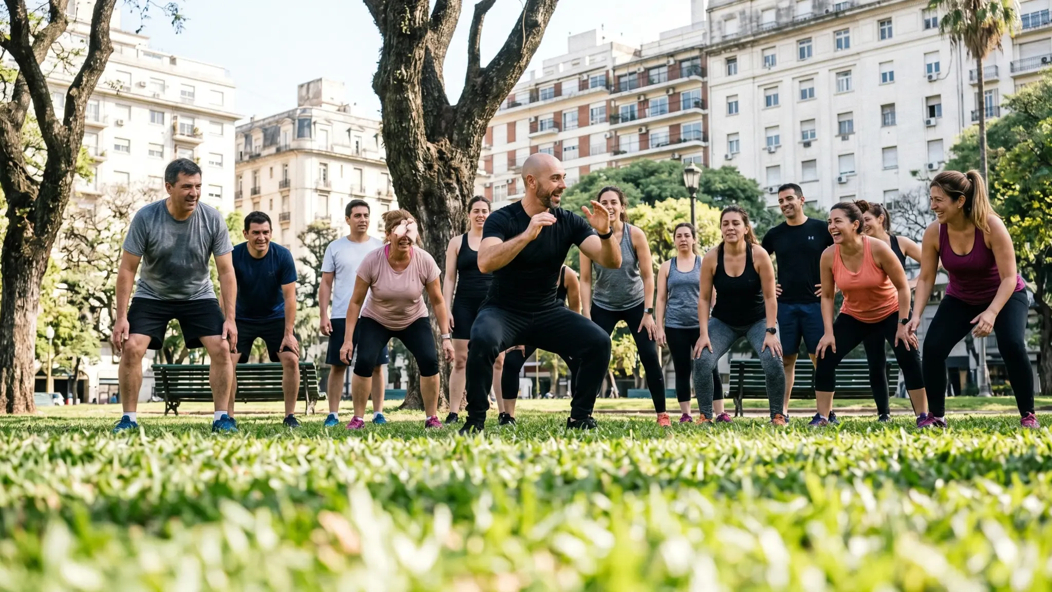 Fernando Larrondo entrenando grupo